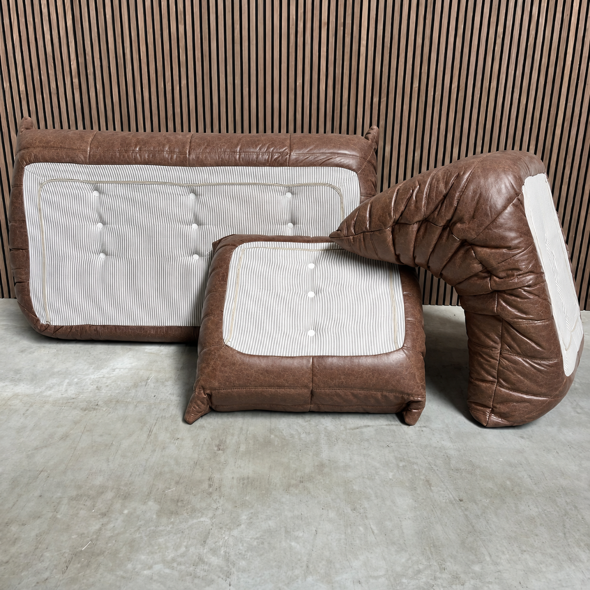 Ligne Roset Togo Modulaire Set | Mokka Leder
