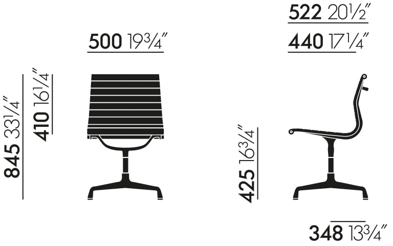 Vitra EA 101 stoel geel/ pastel groen, onderstel verchroomd