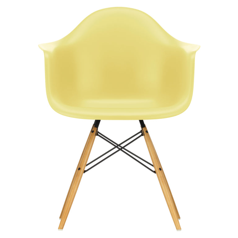 Vitra Eames DAW stoel geelachtig esdoorn onderstel