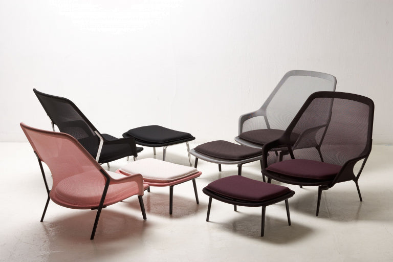 Vitra Slow chair met Ottoman loungestoel