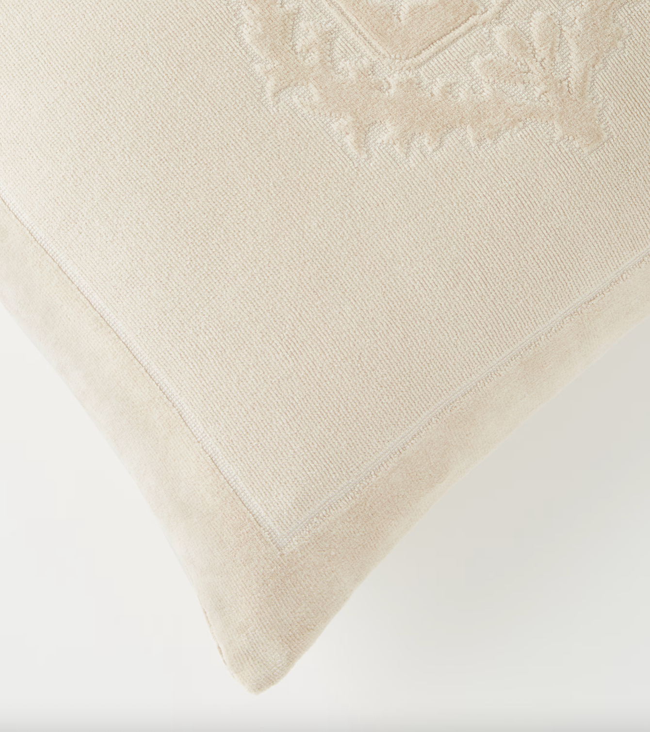 Loro Piana Crest Cotton Velour & Terry Cushion