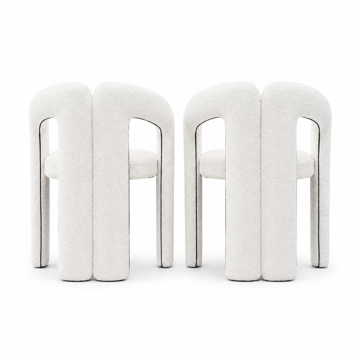Cassina Dudet 562 Dining Chair – White Kvadrat Uniform Melange
