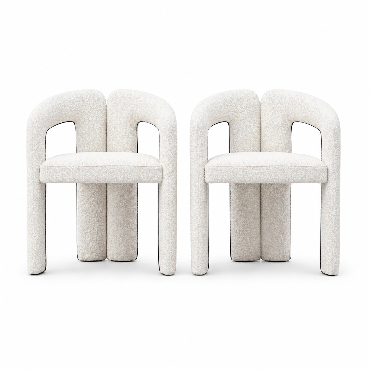Cassina Dudet 562 Dining Chair – White Kvadrat Uniform Melange