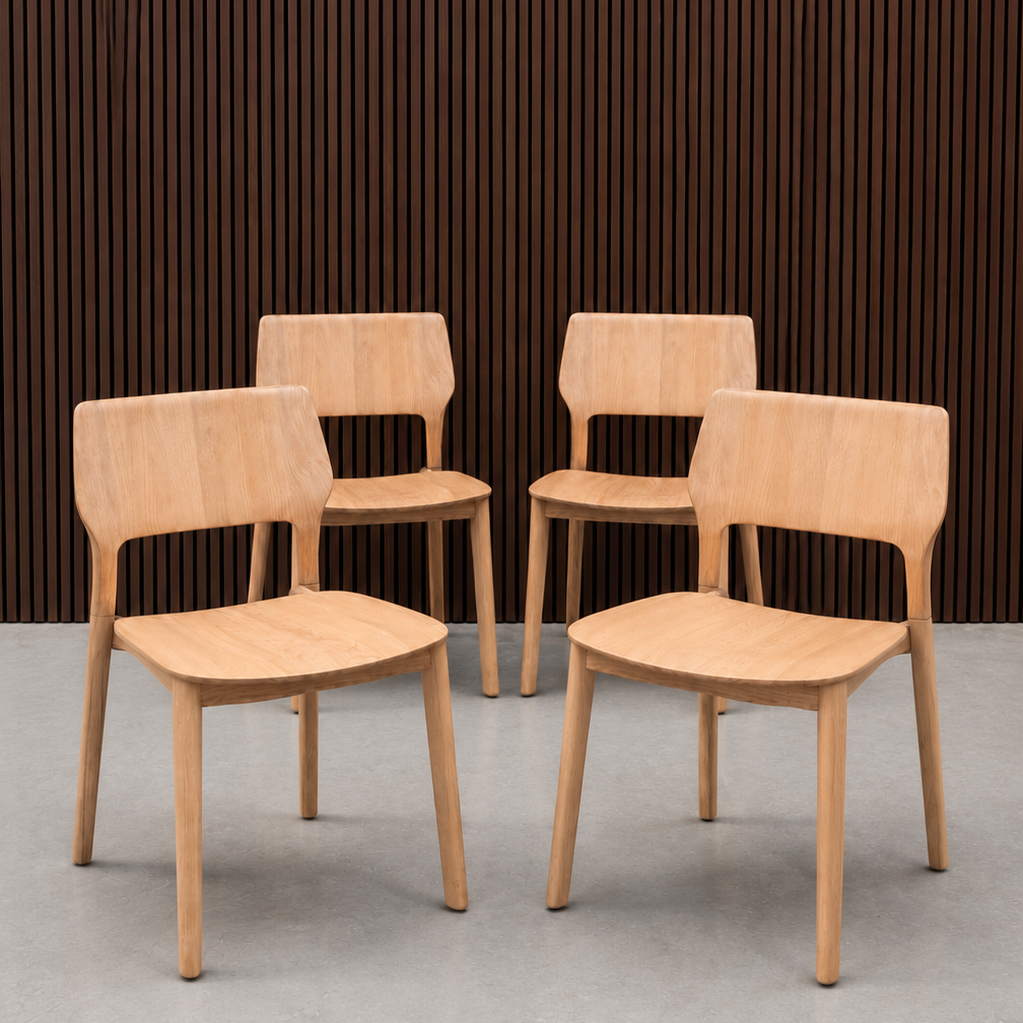 Artisan FIN Chair Set of 4 - Oak Wood