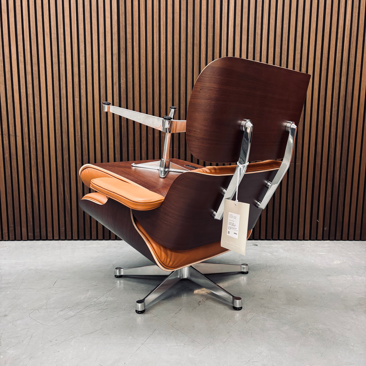 Eames Lounge Chair | Dark Walnut Shell & Cognac Leather