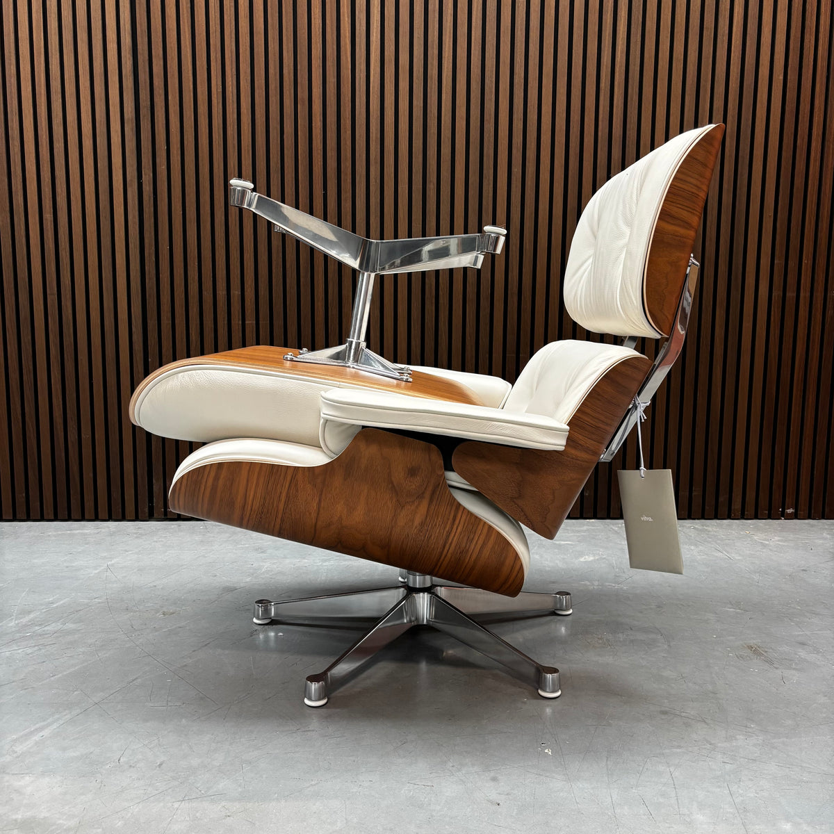 Vitra Eames Lounge Chair | Dark Walnut & Snow Leather