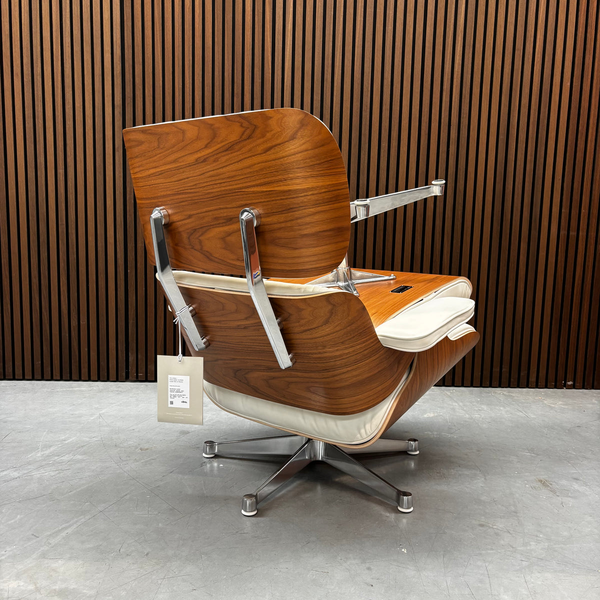Vitra Eames Lounge Chair | Dark Walnut & Snow Leather