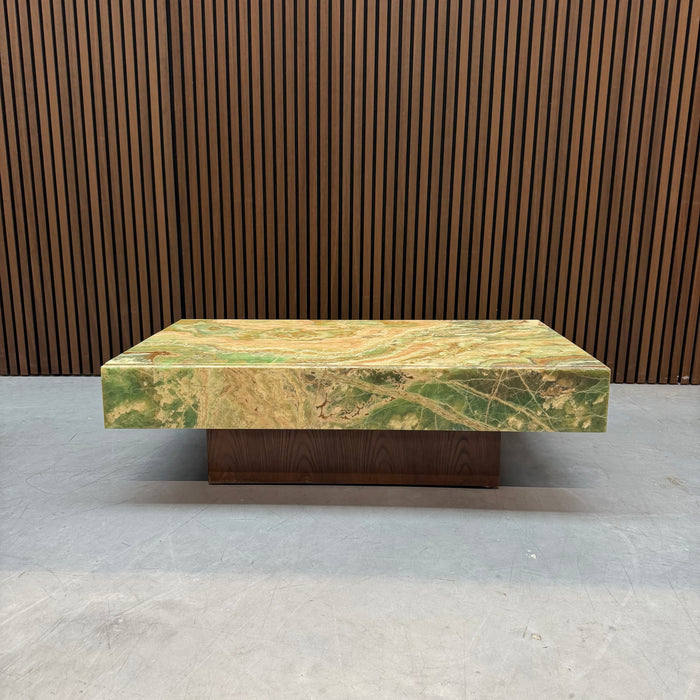 Vintage Marble Coffee Table | Green Marble