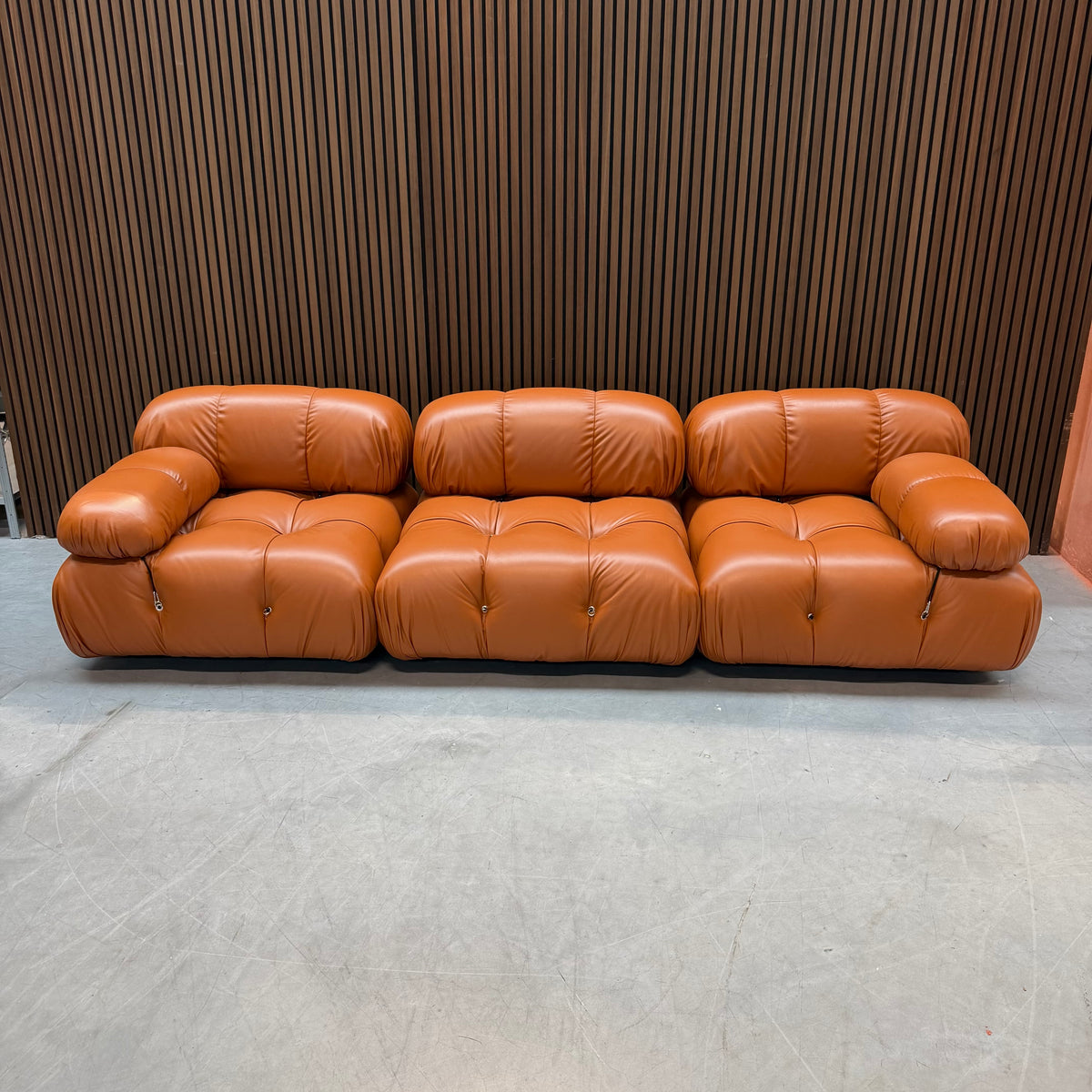 B&B Italia Camaleonda Modular Sofa – Brown Leather
