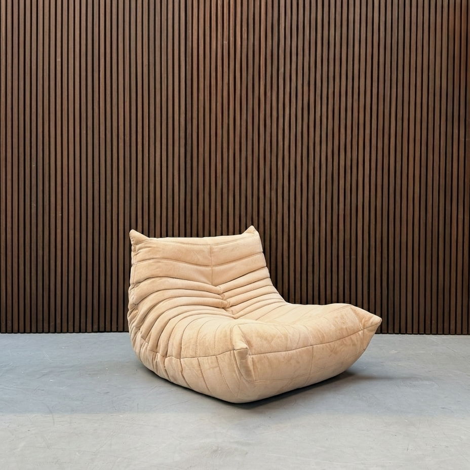 Ligne Roset Togo 1-Seater – Beige Alcantara