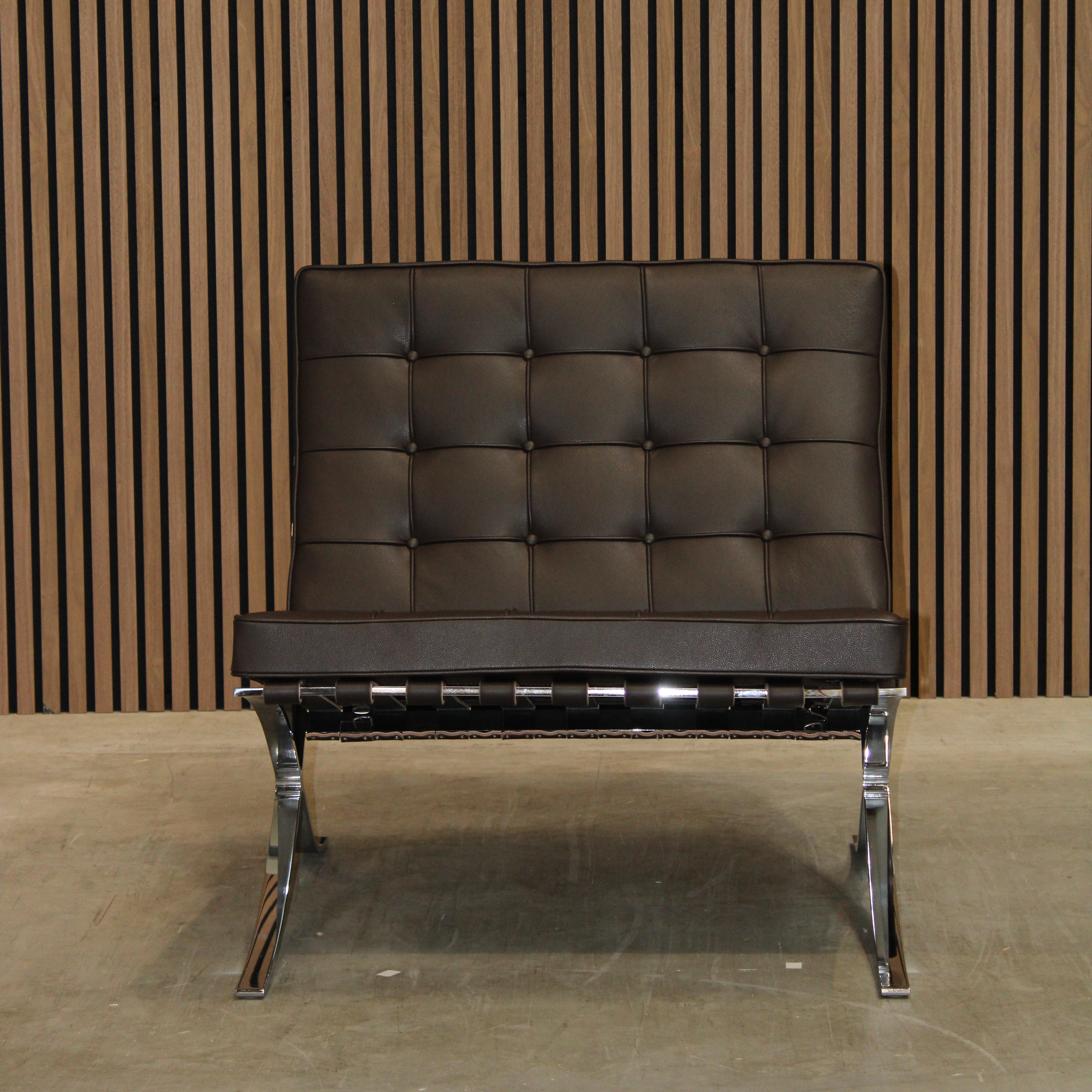 Knoll Barcelona Chair – Volo Chocolate Leather