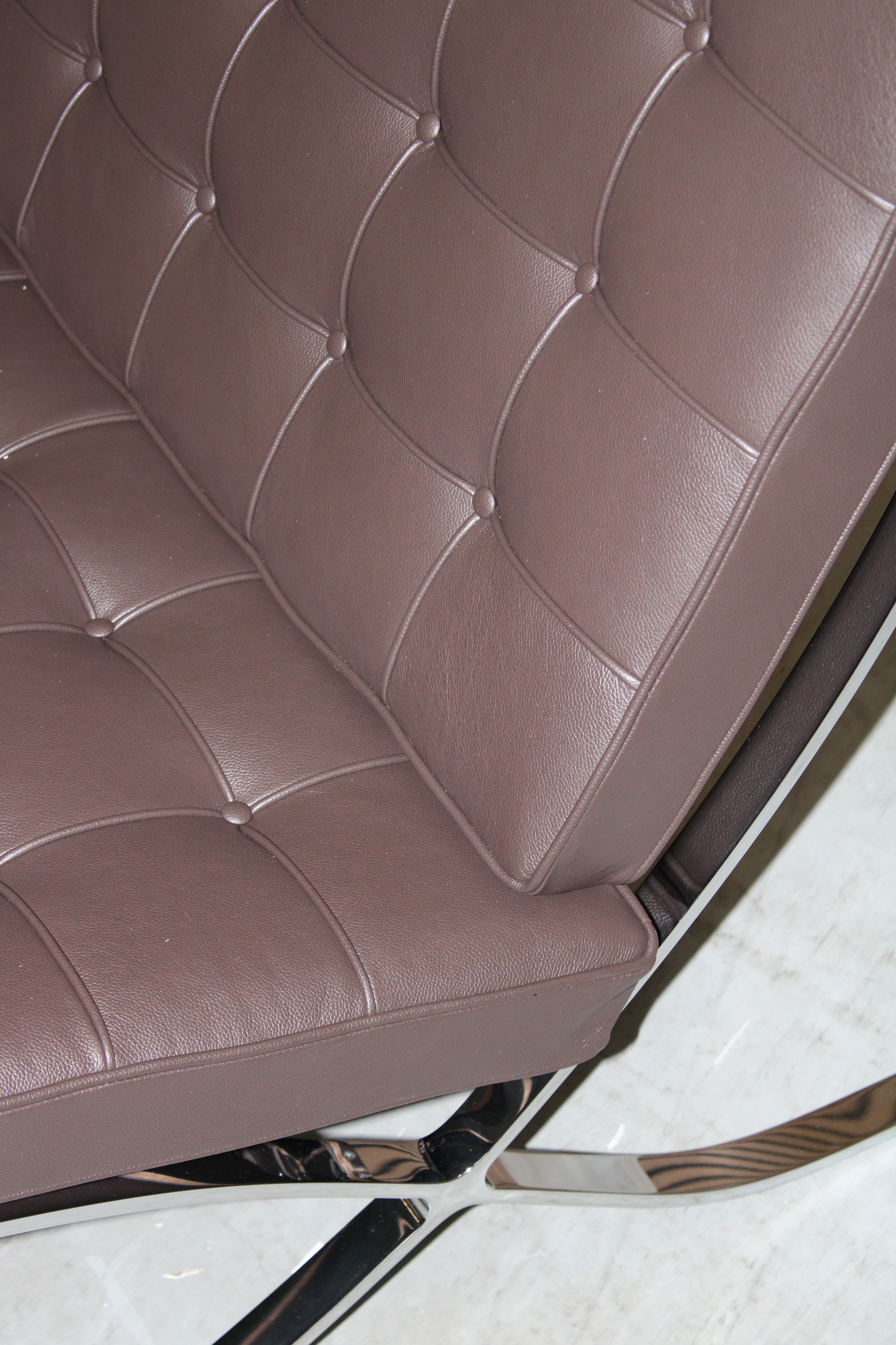 Knoll Barcelona Chair - Volo Leather Chocolate