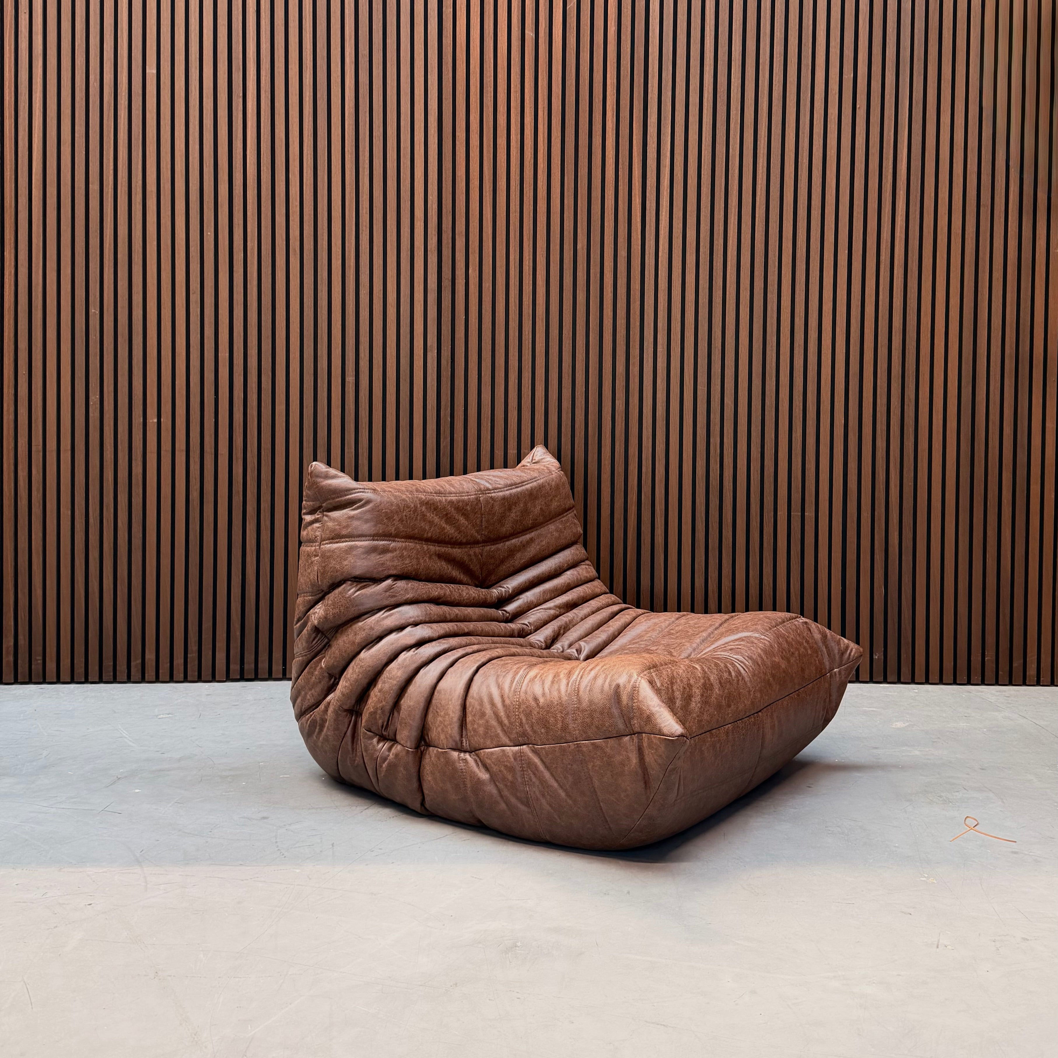 Ligne Roset Togo Fireside Chair – Full Aniline Mocha Leather
