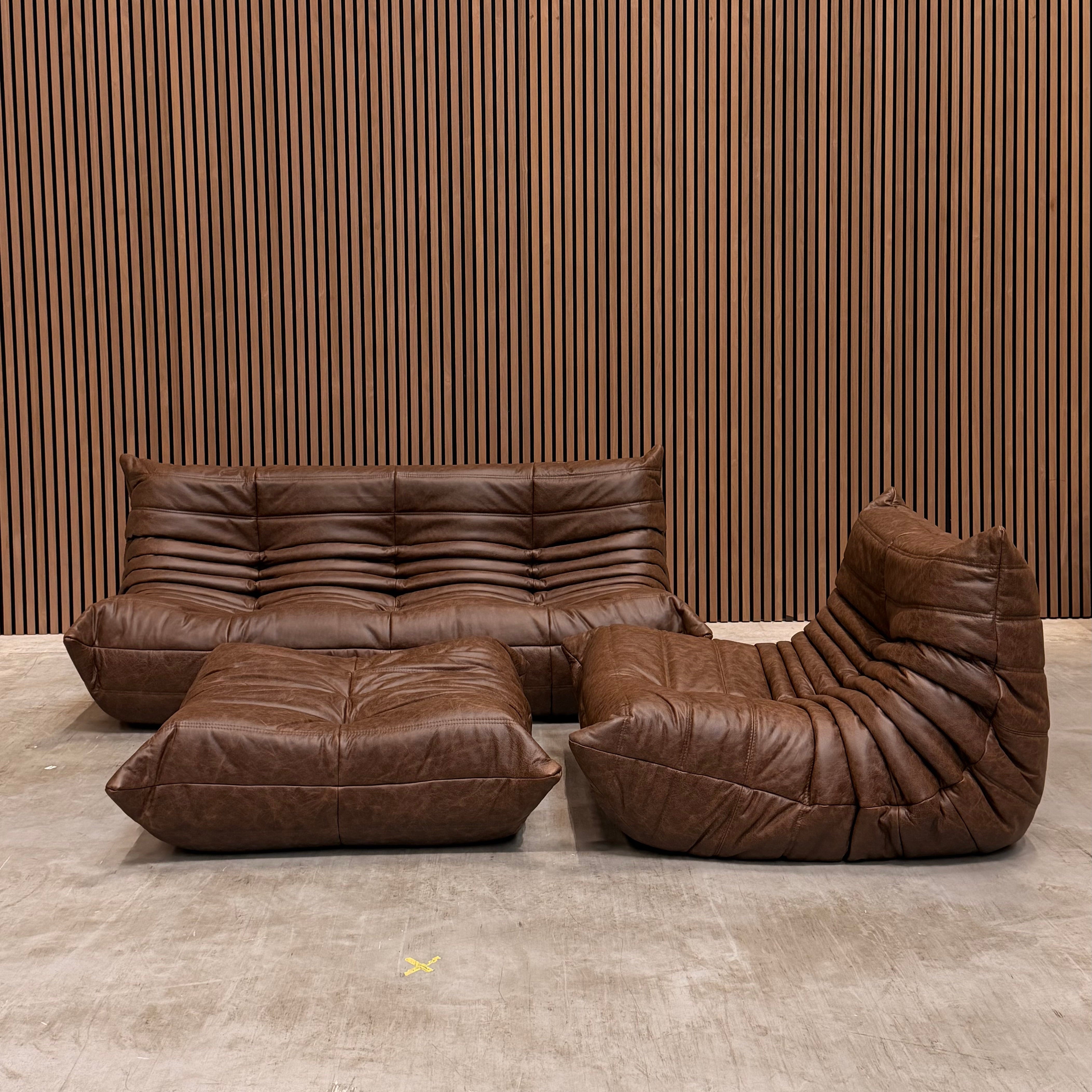 Ligne Roset Togo Modular Set – Full Aniline Mocha Leather (Ex-Display)