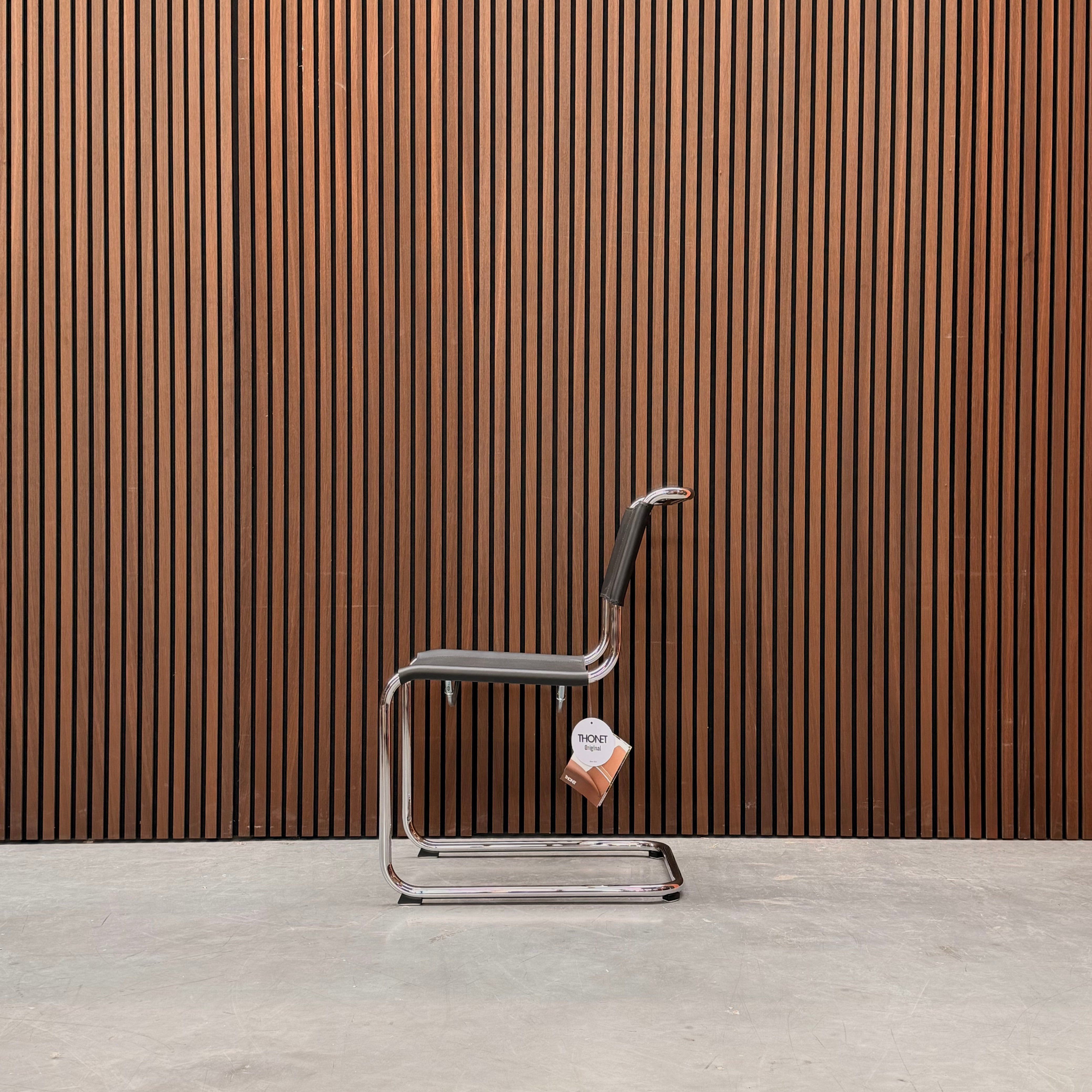 Thonet S 33 Chair – Black Butt Leather