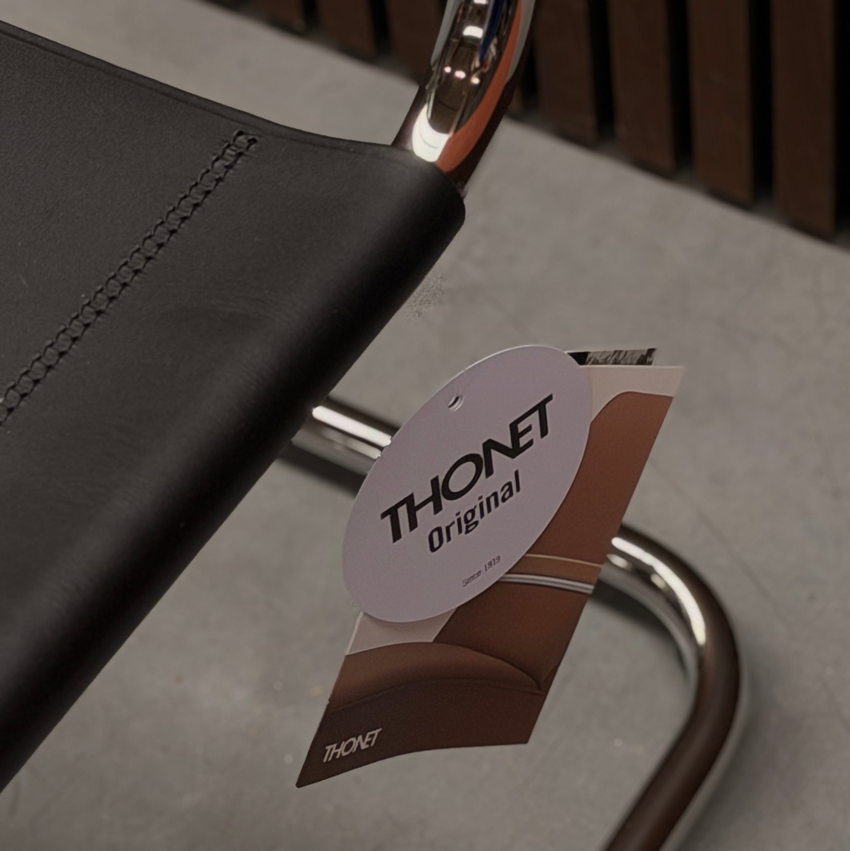 Thonet S 33 Chair – Black Butt Leather