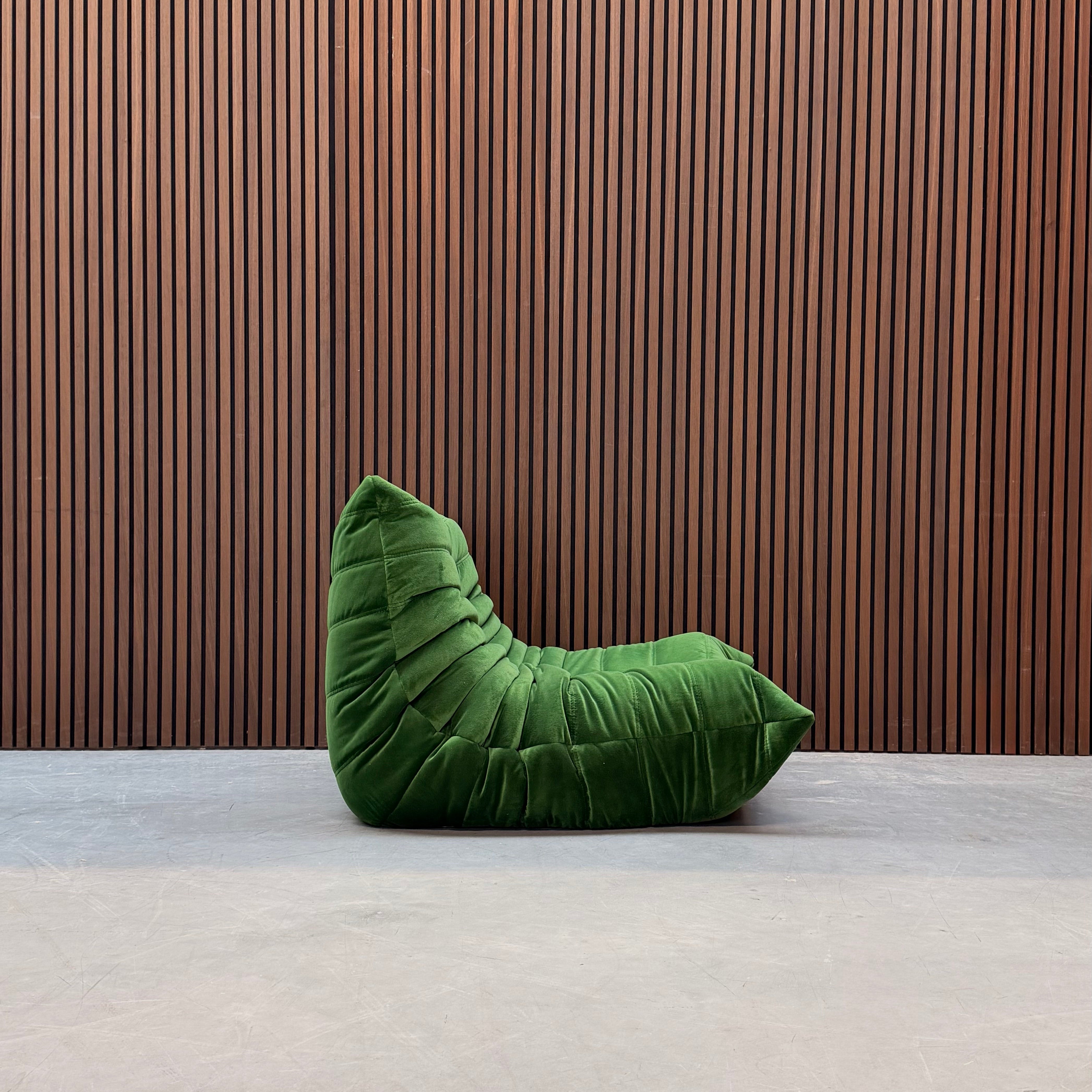 Ligne Roset Togo Fireside Chair – Green Velvet