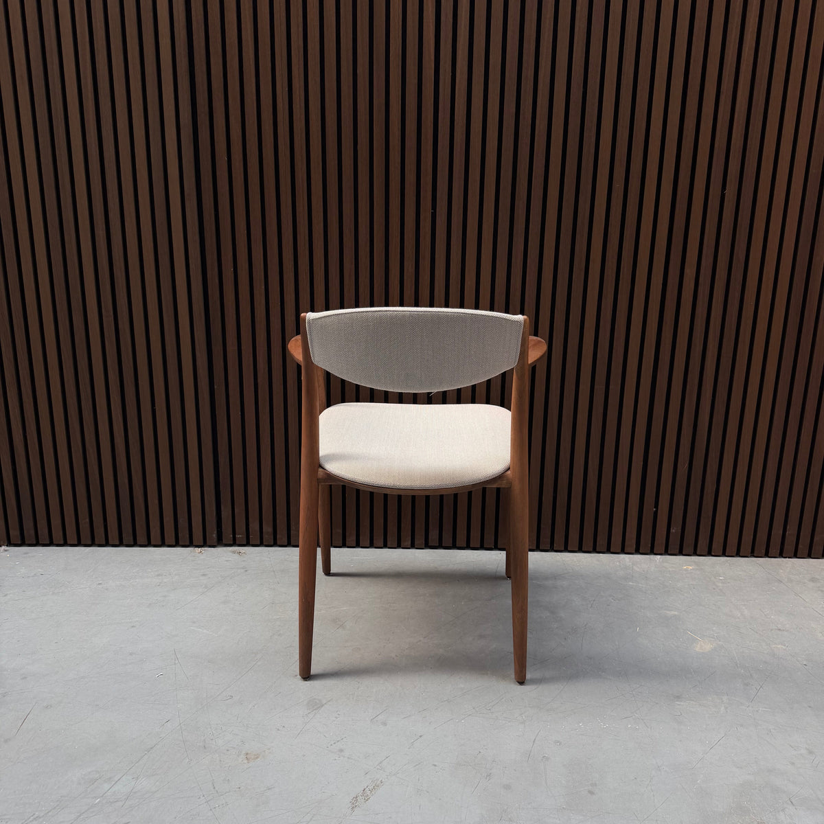 Artisan Nila Wooden Back Chair | Fabric European Walnut