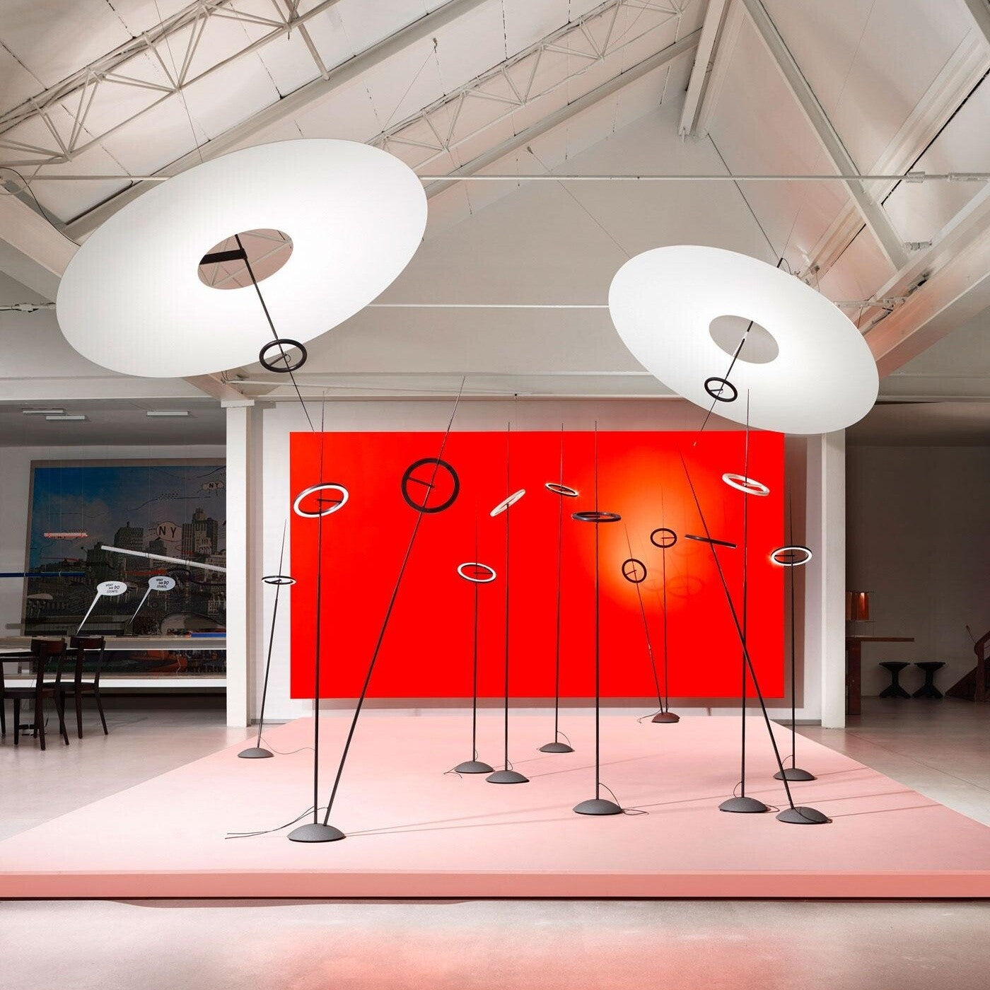 Ingo Maurer Ringelpiez LED Floor Lamp