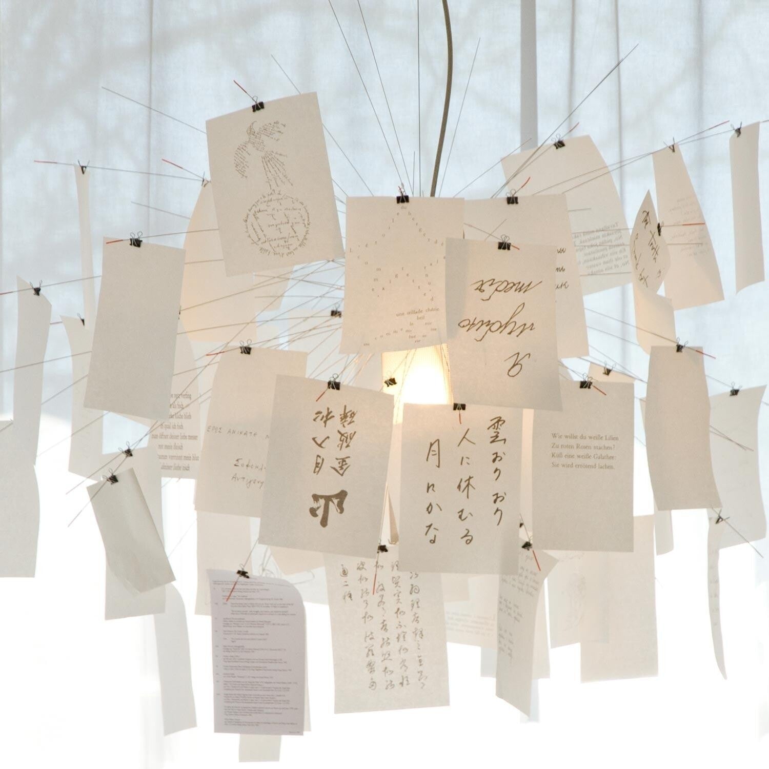 Ingo Maurer Zettel'z 5 Suspension Lamp Ø120cm