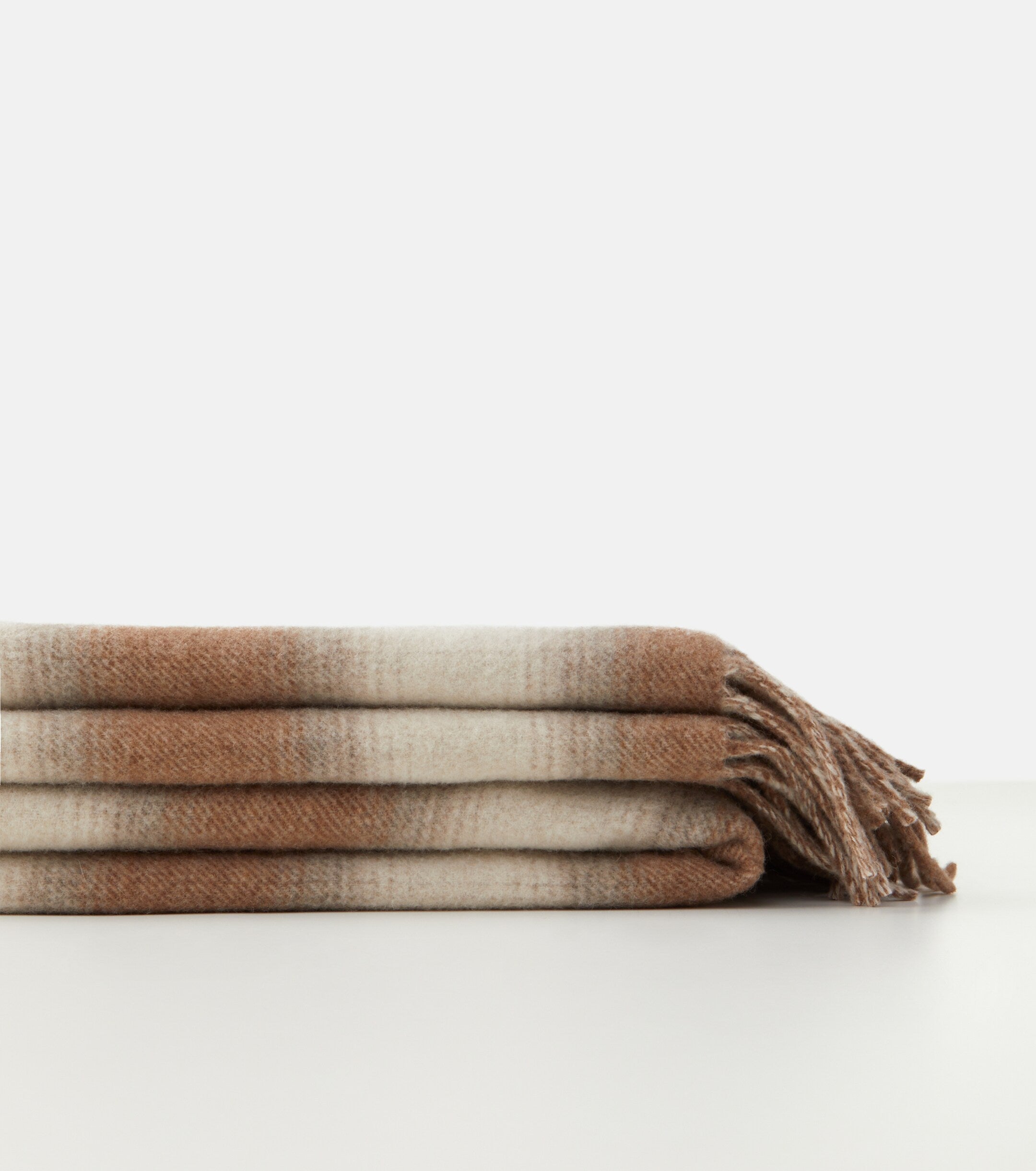 Loro Piana Plaid wool and cashmere flannel throw