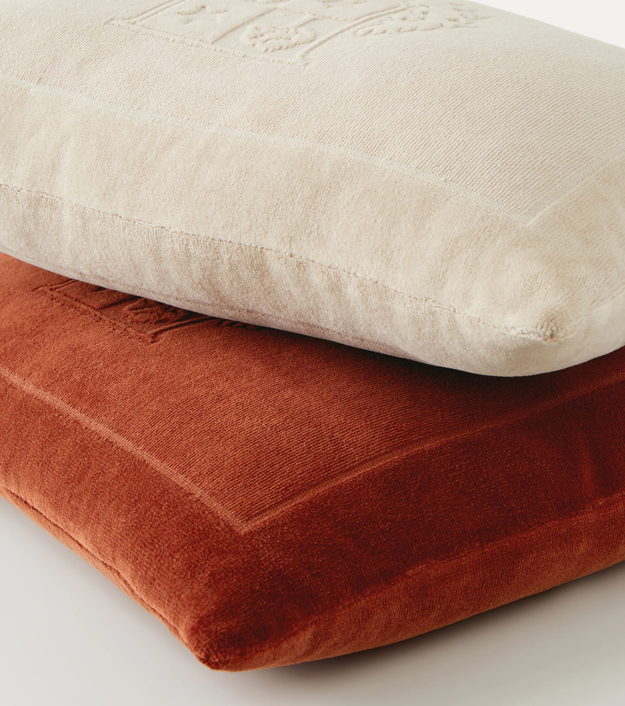Loro Piana Crest Cotton Velour & Terry Cushion