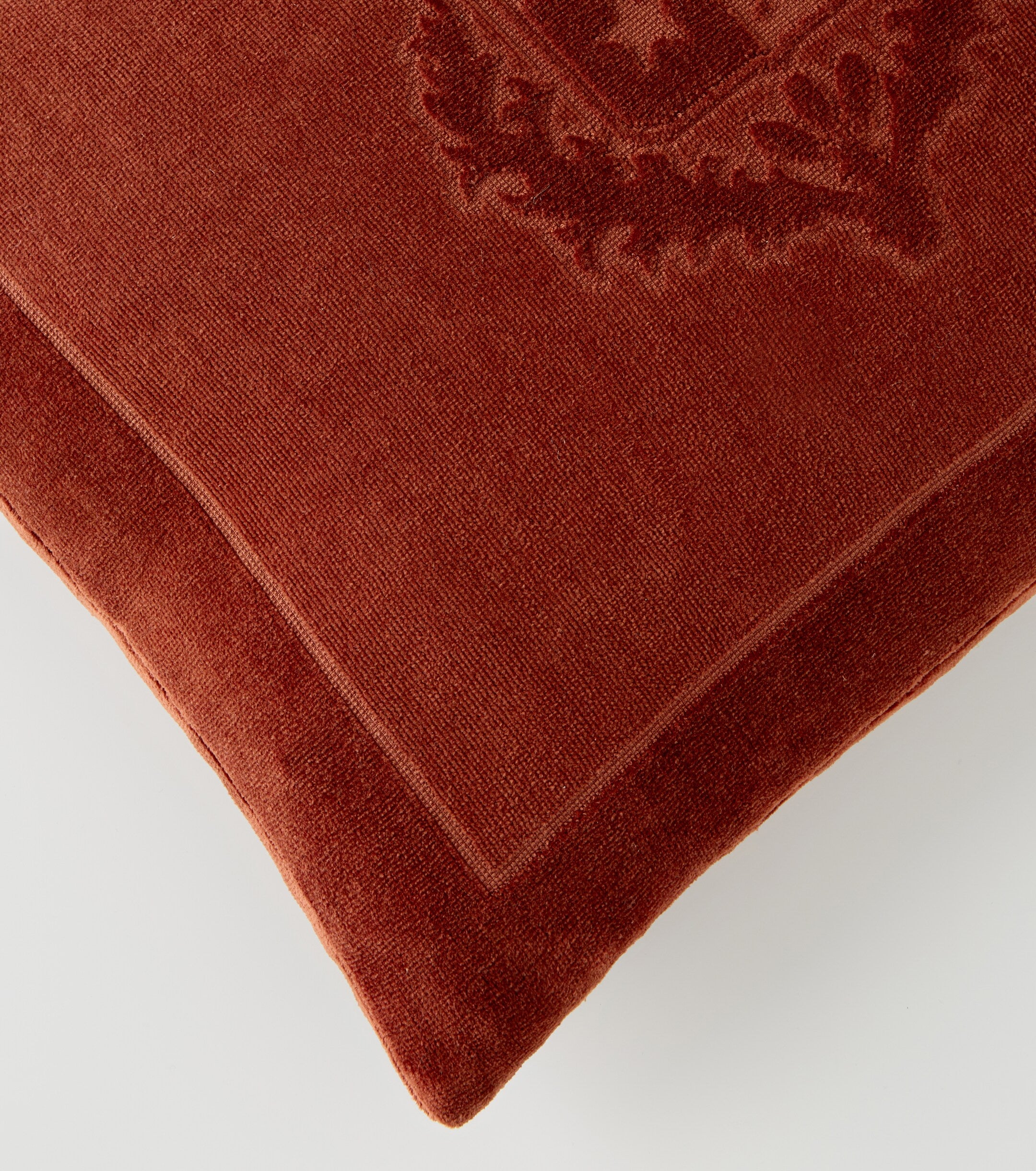Loro Piana Crest Cotton Velour & Terry Cushion