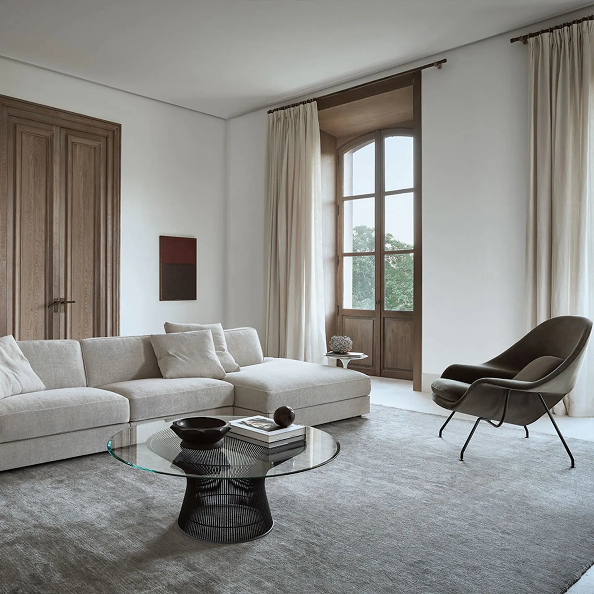 Knoll Platner sofabord Ø 107 cm Bronze Metallic