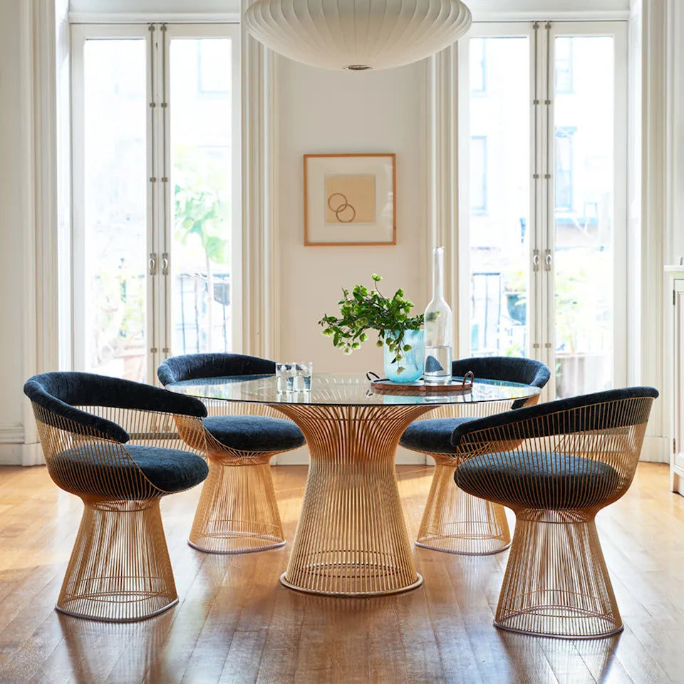 Knoll Platner eettafel 18k goud