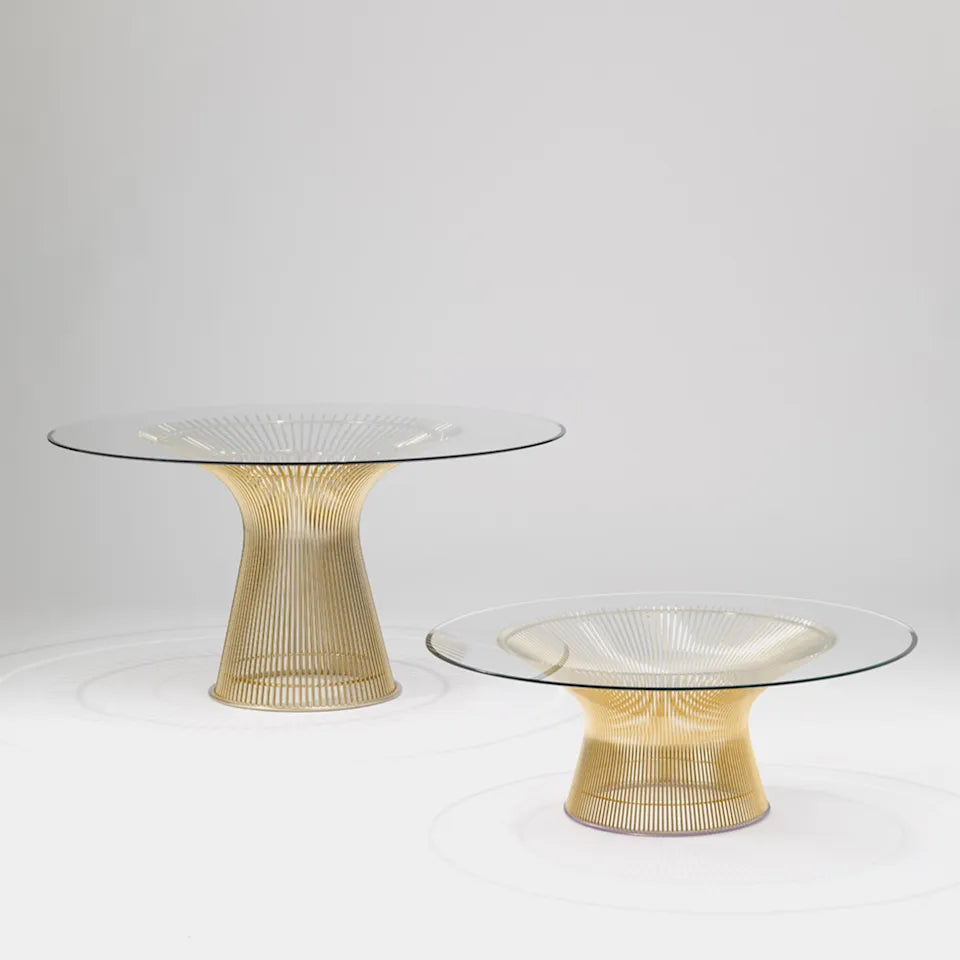 Knoll Platner eettafel 18k goud