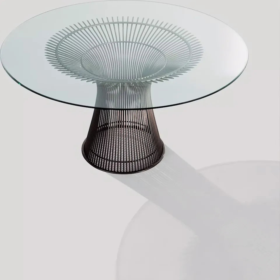 Knoll Platner spisebord poleret nikkel