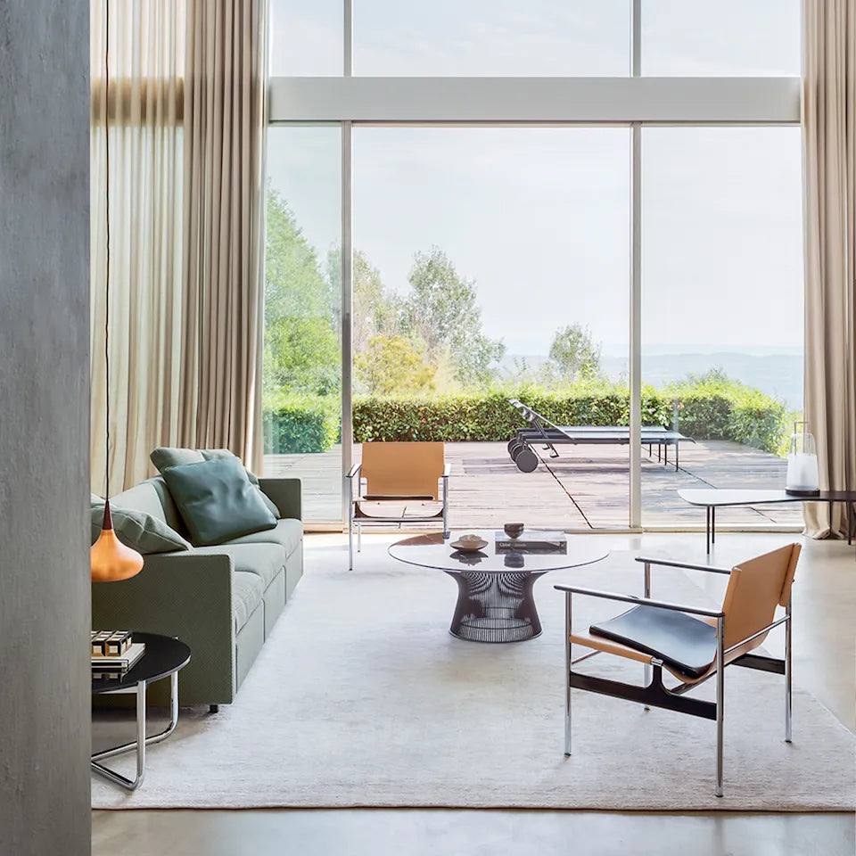 Knoll Platner salontafel Ø 107 cm Gepolijst Nikkel