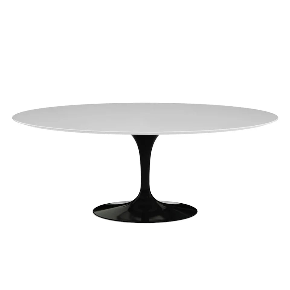 Knoll Saarinen ovalt spisebord 198 cm sort