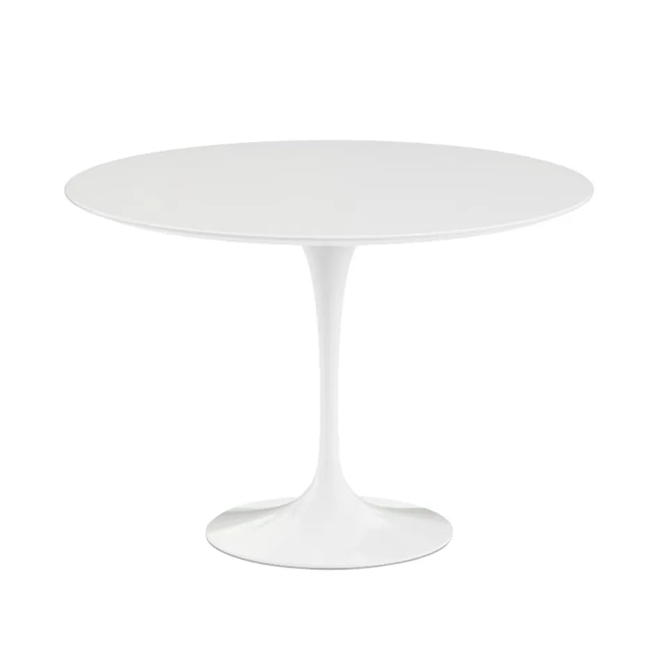 Knoll Saarinen Rundt spisebord Ø 107 cm Hvid