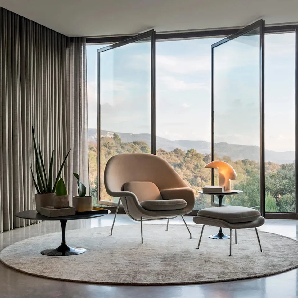 Knoll Saarinen Rundt sofabord Ø 91 cm Sort