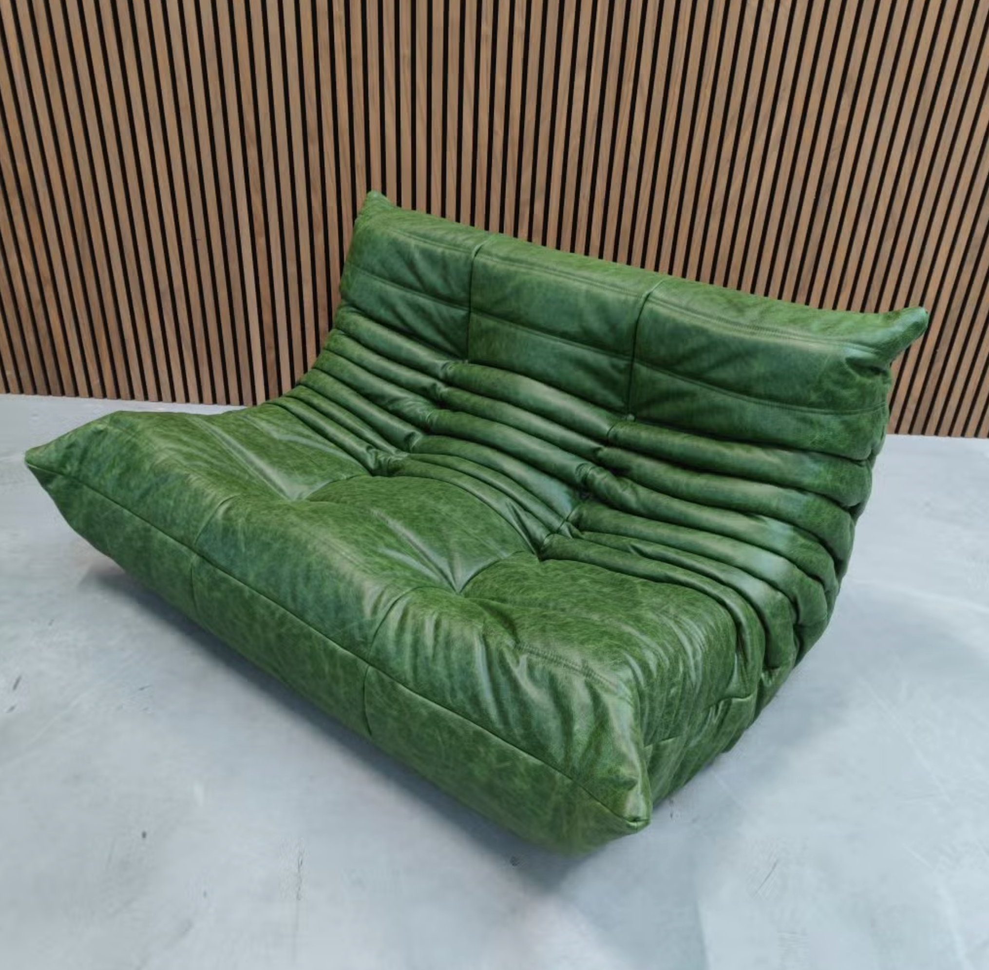 Ligne Roset Togo Modular Set – Green Leather