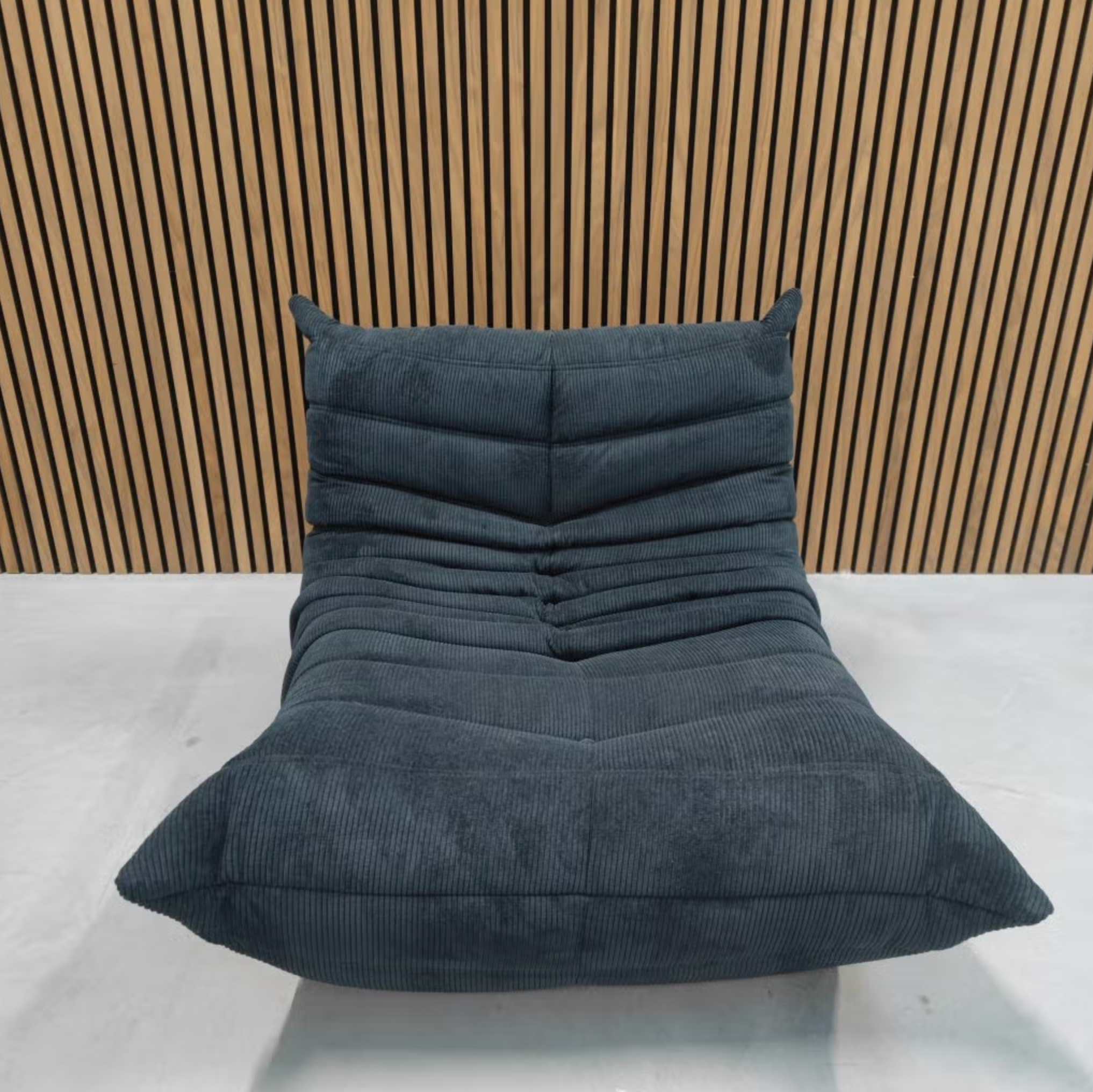 Ligne Roset Togo 1-Seater Sofa – Dark Blue Corduroy