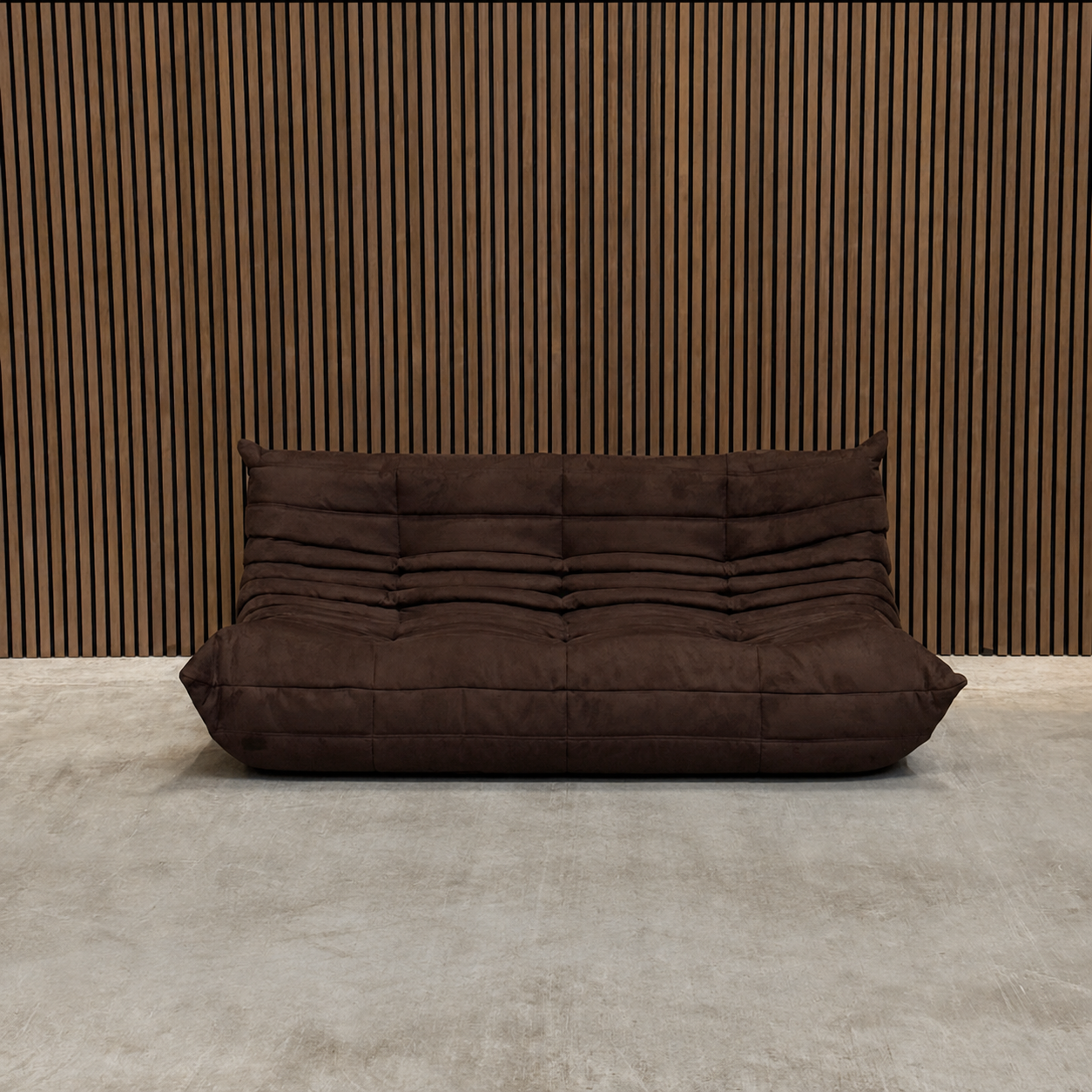Ligne Roset Togo 3-Seater Sofa | Brown Alcantara