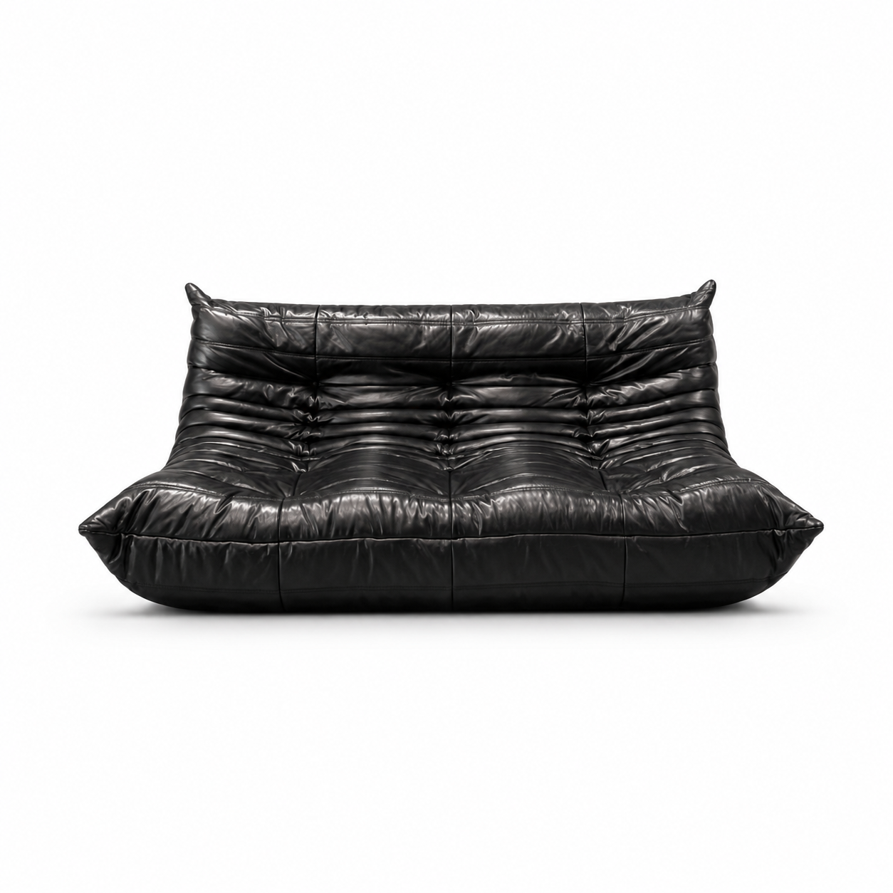 Ligne Roset Togo 3-Seater Sofa – Black Leather