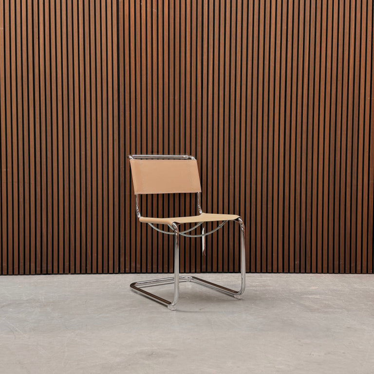Thonet S33 Chair – Beige Saddle Leather
