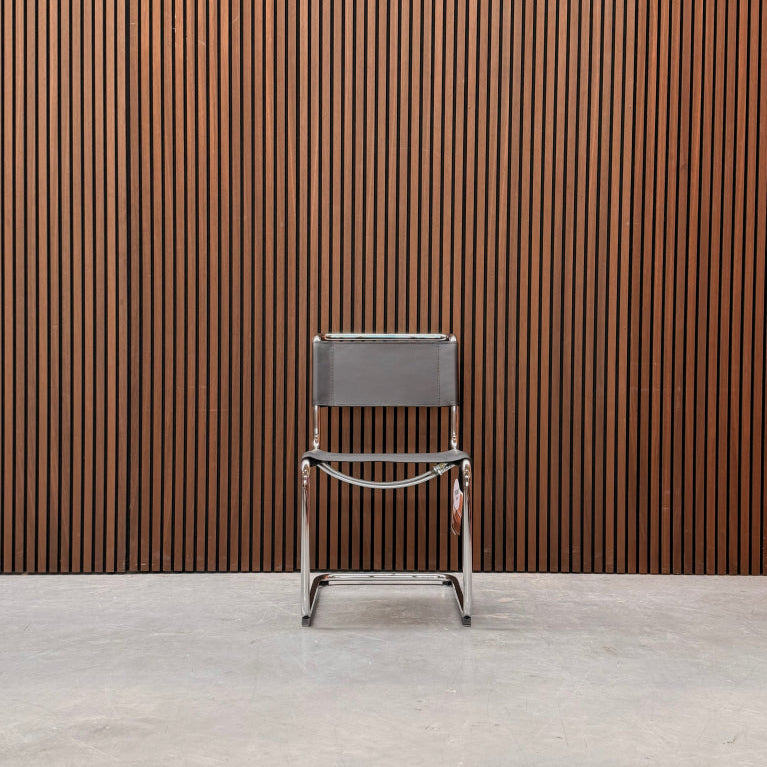 Thonet S33 Chair – Black Saddle Leather