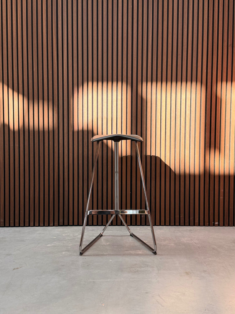 ClassiCon Triton Bar Chair – Black Leather & Chrome