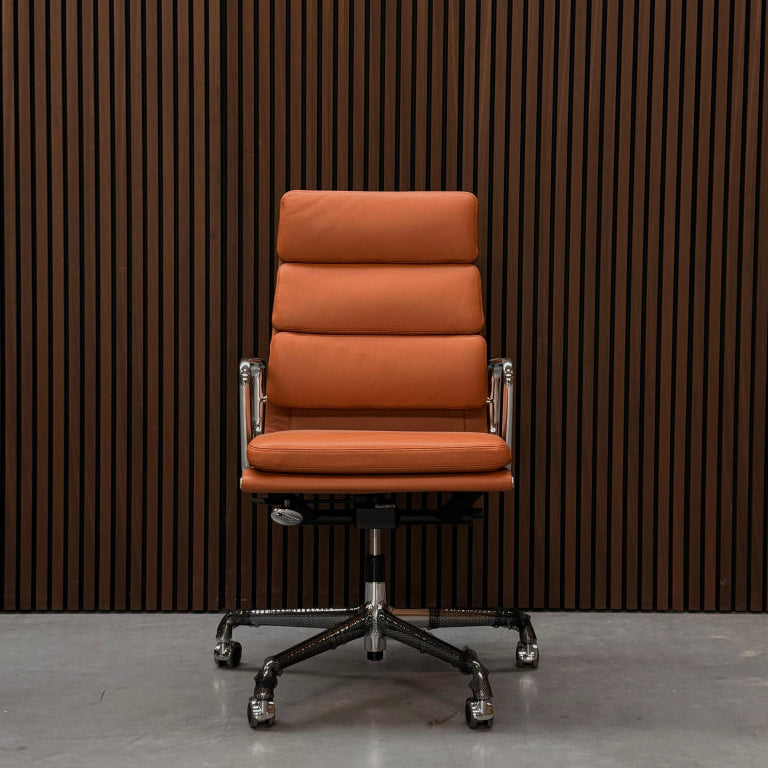Vitra Soft Pad Chair EA 219 – Cognac Leather