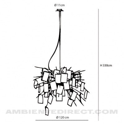 Ingo Maurer Zettel'z 5 Suspension Lamp Ø120cm