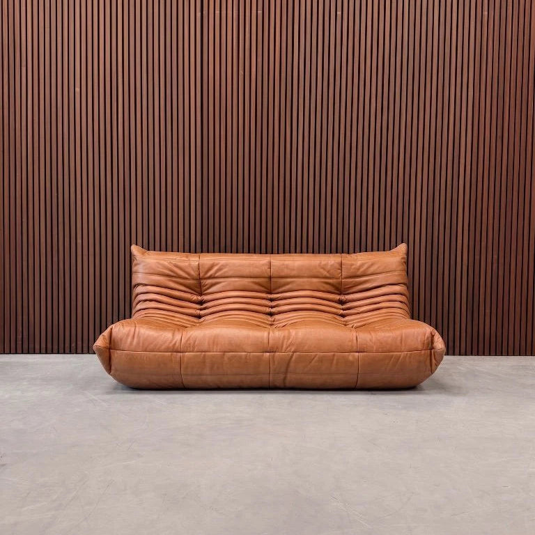 Ligne Roset Togo 3-Seater Sofa – Cognac Leather