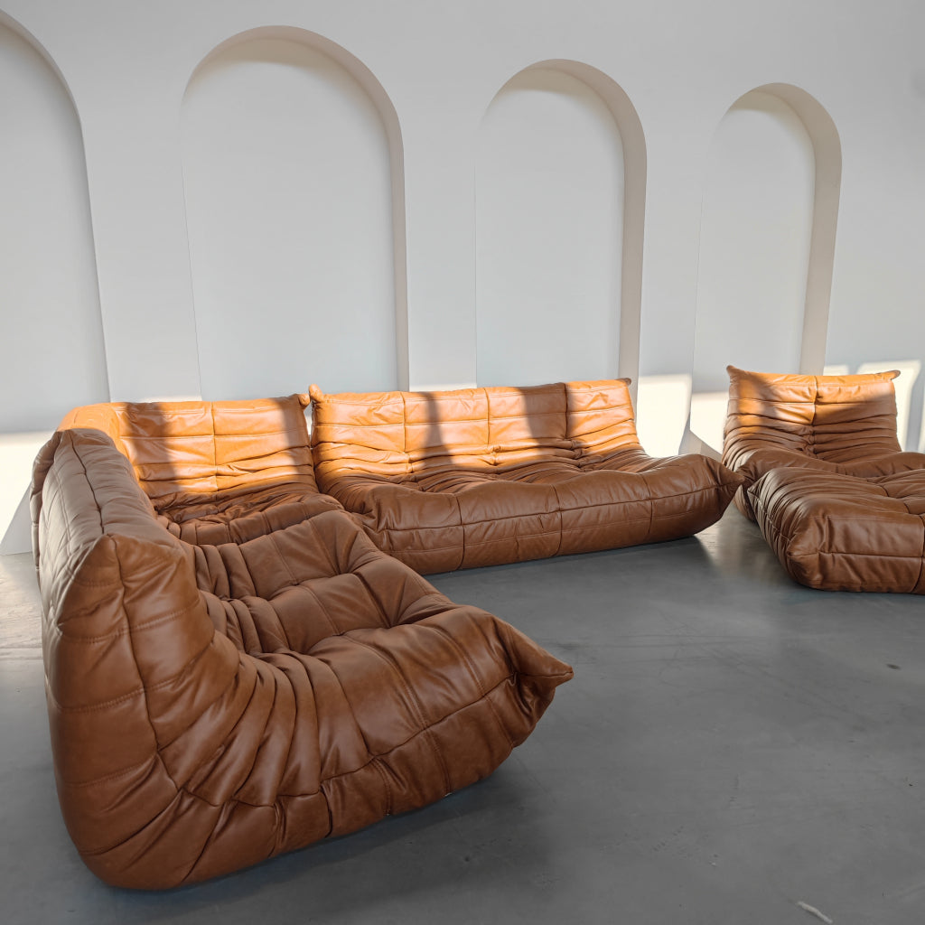 Ligne Roset Togo Modulaire Set | Cognac Leder