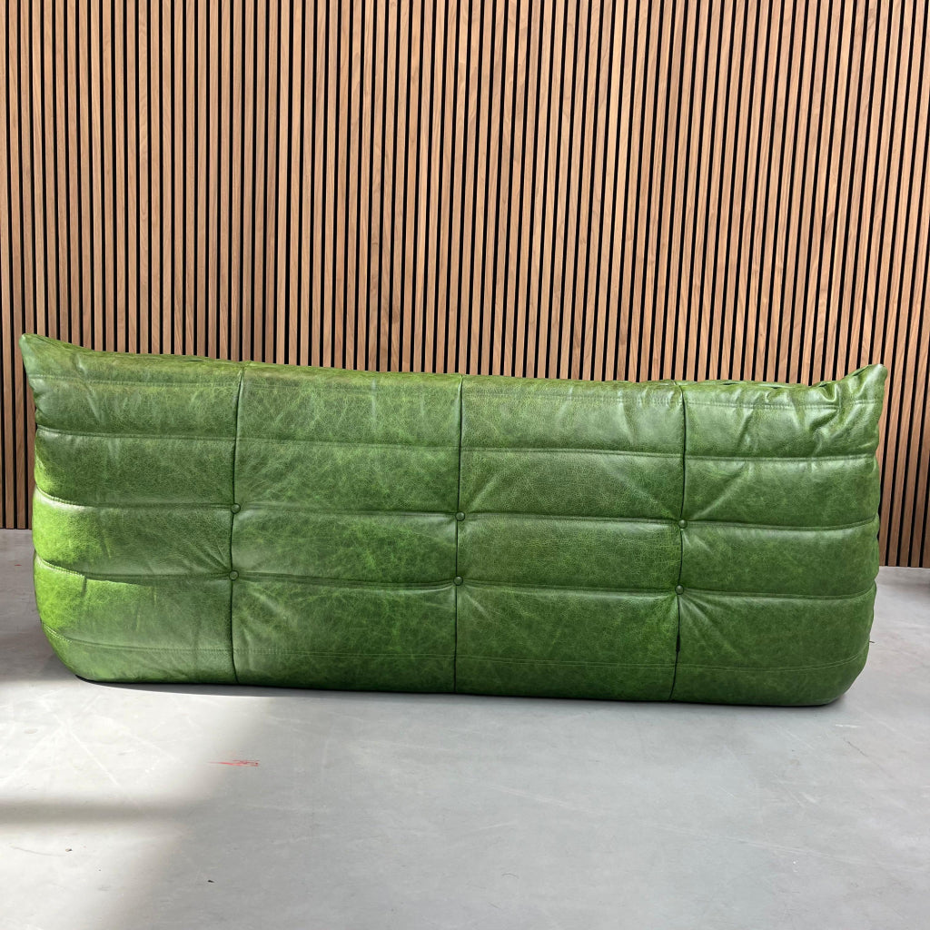 Ligne Roset Togo Large Settee 3-zits | Rustical Green Leder