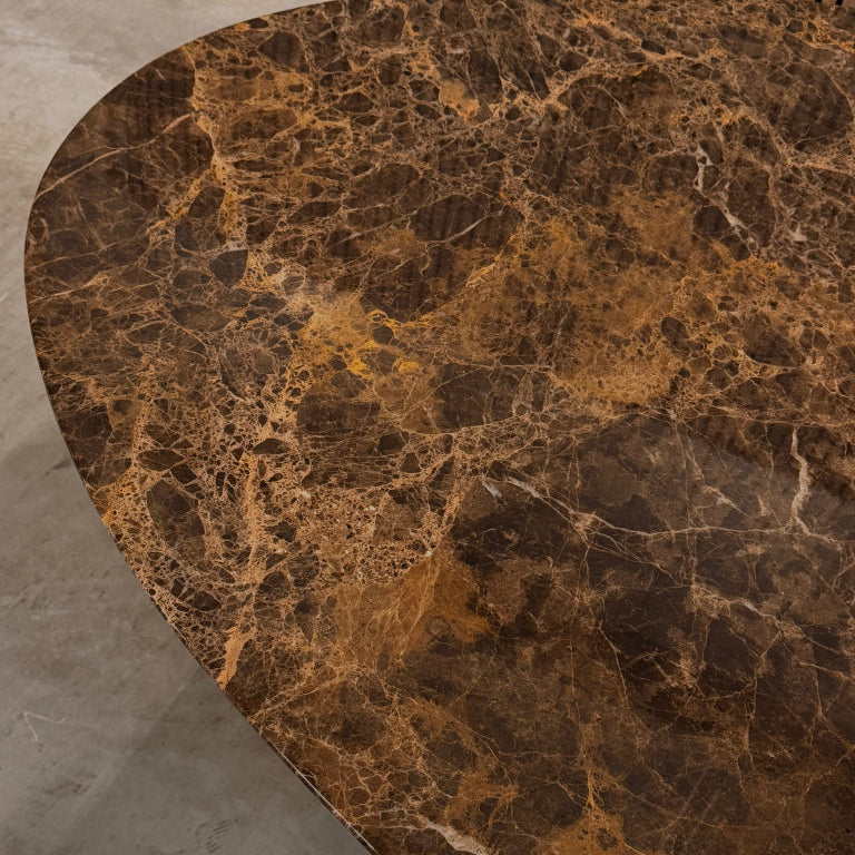 Knoll Saarinen High tulip table - 198 cm - brown emperador