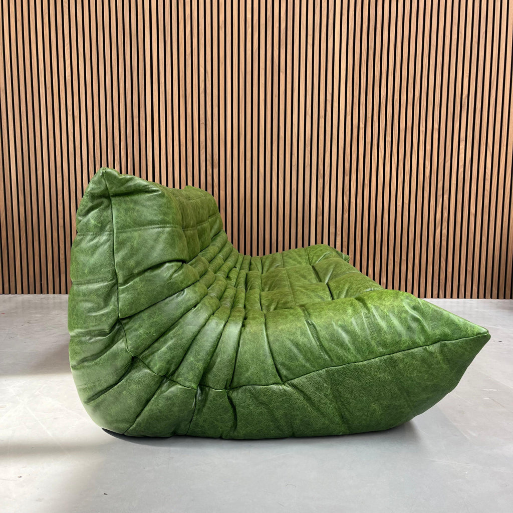 Ligne Roset Togo Large Settee 3-zits | Rustical Green Leder