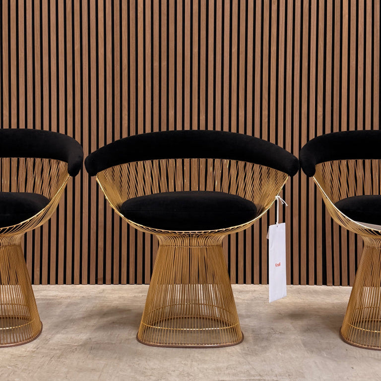 Knoll Platner Dining Chair – Black Cashmere